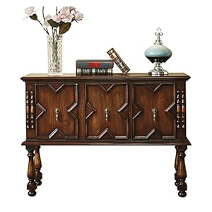 HOUKAI Buffet Armoire Salon Hall Armoire Buffet en Bois Massif Armoire d’entrée rétro multifonctionnelle (Color : A, Size : 120cm)