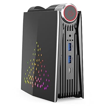 ACEMAGICIAN Mini PC [AMR5], Ryzen 7 5800U (up to 4.4GHz) Desktop Computer, 32GB DDR4 RAM 512GB NVME SSD, RGB Light, 3-Screen Display for Business