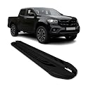 OMAC Trittbretter Seitenschweller kompatibel mit Mercedes X Klasse DoubleCab 2017-21 Schwarz Alu