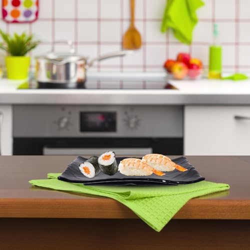 Plato para sushi japonés Veemoon mediano melamina negro miniatura 4