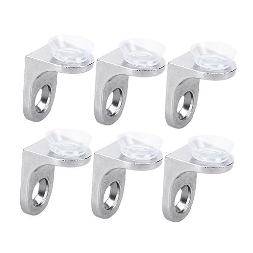 jojofuny 10個棚受け具 亜合製 ラウンドシェルフペグ 吸盤付き ガラス 木製下地対応 キャビネット 棚