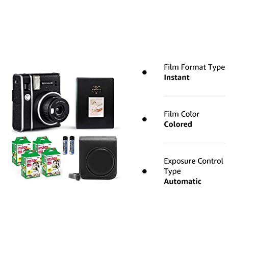 Fujifilm-Instax-Mini-40-Instant-Camera-Vintage-Black-Fujifilm-Value-Pack-40-Sheets-Shutter-Accessories-Bundle-Includes-Vintage-Style-Compatible-Carrying-Case-Black-Photo-Album-64-Pockets