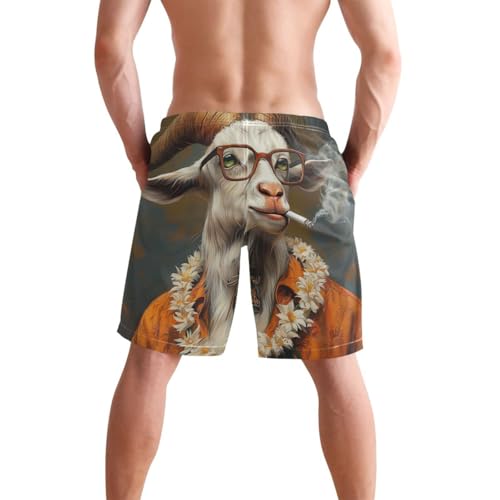 Mens Shorts with Pockets Quick Dry Sheep Mouth Open Board Short with Mesh Lining 4 Way Beach M3