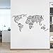 Riesige Weltkarte Collage Wandaufkleber Klassenzimmer Große Weltkarte Erde Globus Wandtattoo Vinyl Dekoratives Wandbild A9 84x40cm