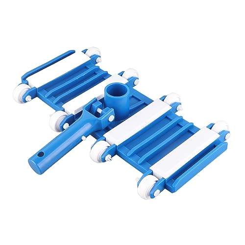 Yuecoom Pool Vacuum Head with Wheels, Swimming Pool Vacuum Head with Wheels Removable Adjustable Handle Cleaning Tools for Inground and Above Ground Pool