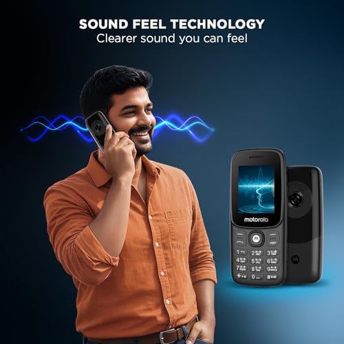 Image of Motorola All-New A300-2026 Dual Sim keypad Phone | 2 Years Replacement | Type C Charging Port |Long Lasting Battery | Loud Sound | Wireless FM | (Black)
