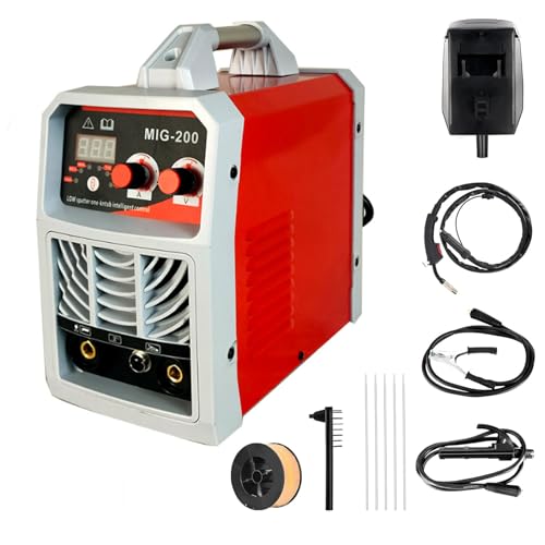Poste à Souder MIG-200 3-en-1, Onduleur IGBT 230V Poste à Souder MIG/TIG/ARC avec écran LED numérique, Poste à Souder Portable pour Bricolage Domestique,...