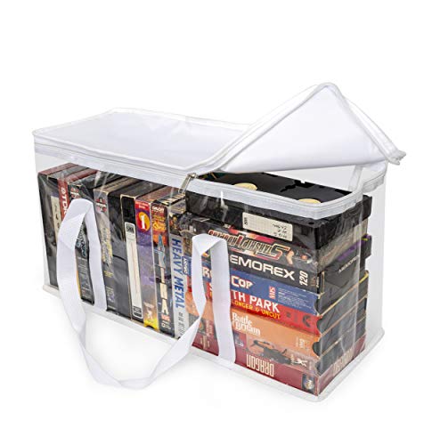 image for Besti VHS Storage Bags - Portable Movie Tape Case with Strong Carrying
