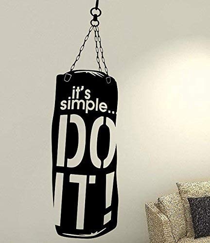 Gym Wall Stickers Do It Punch Bag Boxing Motivational Fitness Gym Hobby Quote Wall Vinyl Decals Stickers DIY Art Decor Bedroom Home Wall Sticker