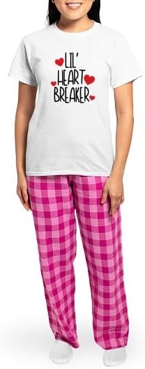 CafePress Lil' Heart Breaker Women's Light Pajamas Women's Novelty Cotton Pajama Set, Comfortable PJ Sleepwear