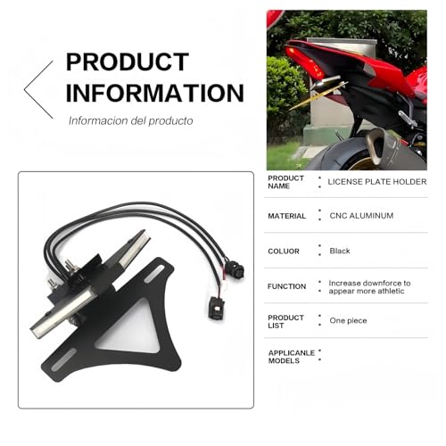 Support Plaque d'immatriculation Moto LED pour Yamaha YZF R1