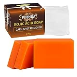 PIPIHUA Lemon Turmeric Kojic Acid Soap for Face Body With Kojic Acid Powder Vitamin C, Retinol, Coll
