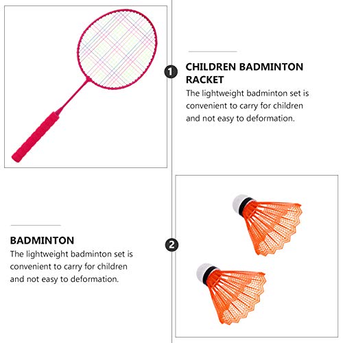Conjunto de raquete de badminton IMIKEYA para crianças de 3 a 12 anos, conjunto de badminton portáti