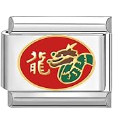 Quiges 9mm Italian Charm Edelstahl - Hund Mit Knochen Modul Für Armbänder