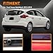 ZDEERAOTO Smoked Full LED 3rd Third Brake Light Replacement for Ford Focus Hatchback & Fiesta Hatchback 2012-2018,Roof Center High Mount Stop Lamp Smoked Lens Assembly