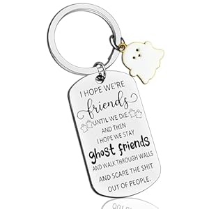 Halloween Gifts Best Friend For Friends Bestfriend Spooky Gift Ideas Friendship Gifts For Women Bestie Bff Birthday Halloween Accessories Cute Ghost Keychain Boo Basket Stuffers