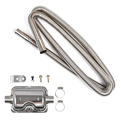 Tuyau D'échappement En Acier Inoxydable Pour Générateur - 120 Cm, Avec 2 Colliers - Réduction De Bruit - 10