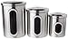 Fox Run 6103 Canister Set, Stainless Steel, 3-Piece Metallic, 5.75 x 6 x 8.5 inches
