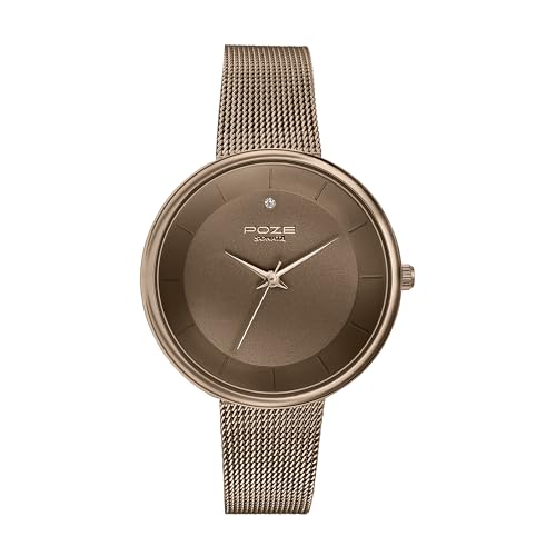 Sonata Poze Quartz Analog Brown Dial Mesh Strap Watch for Women-SP80072QM01W (B0CXDD7LLH) Amazon Price History, Amazon Price Tracker