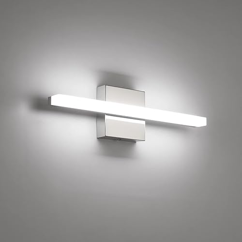Combuh Barra de luz LED para tocador de baño, regulable, IP44, accesorio de iluminación para espejo de 16 pulgadas, aplique de pared para