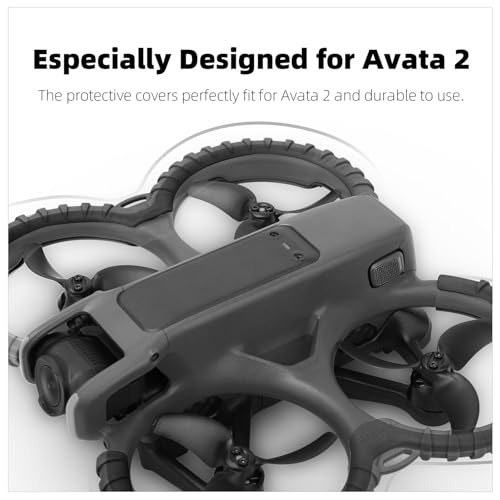 Image of Propeller Guard Protector Accessories for DJI Avata 2, Fly Combo Protective Cover Ring, Prop Bumper Drone Anti-Collision Scratch-proof Protectionopters & Multirotors (Black)