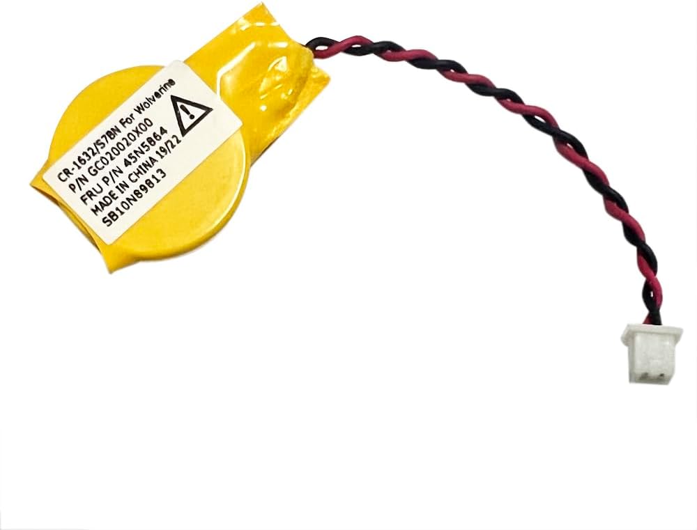 Zahara CMOS Battery CR1632 Cable for Lenovo ThinkPad X230s,X240s,X240,Yoga Laptop,X250, Yoga 12, X260, X270,X1 Carbon 1st Gen(Type 34xx)| A275, A475/ T480,A485 45N5864 01HY578 01HY579