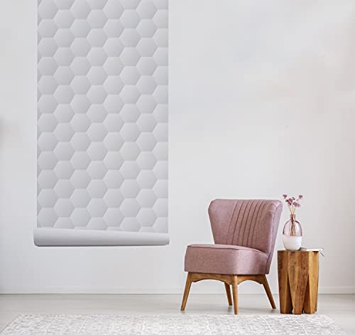 Papier peint Magic-Stick hexagones bossu décoration murale amovible 416x254 cm