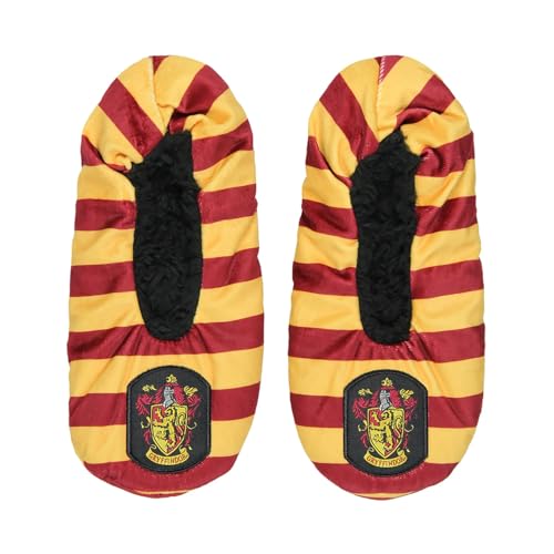 Bioworld Harry Potter Slippers House Crest Slipper Socks With No-Slip Sole For Women Men- All 4 Houses Available