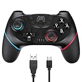 Wireless Controller for Nintendo Switch, TGJOR Wireless Switch Gamepad Compatible with Nintendo Switch Console, Built-in Motor with Dual Shock, Gyro Axis (Turbo Buttons)