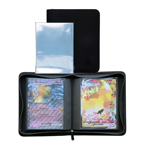 Rieton Jumbo Card Binder L Holds 100 Jumbo Cards Size L Side-Loading Album for Oversized Cards (5.4 7.4)