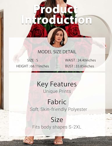 MAKABO Kaftan for Women Dress V Neck Short Sleeve Beach Vacation Bikini Swimsuit Cover Ups Loungewear for Summer2