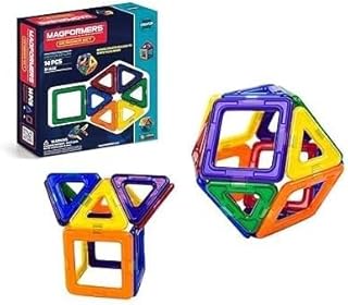 مجموعة مكعبات بناء مغناطيسية من كريتور ديزاينر (14 قطعة)، مجموعة بلاط مغناطيسية تعليمية، مجموعة بناء مغناطيسية للعلوم والتكنولوجيا والهندسة والرياضيات