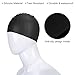 PATIKIL Silicone Swim Cap, 2 Pcs Waterproof Swimming Hat Non-Slip Adult Swimming Caps for Women and Men Swim Training Racing, Black