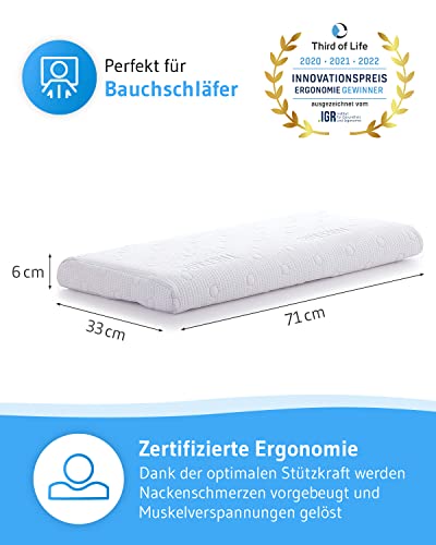 Bauchschläferkissen Third of Life Kopfkissen 40×80 HADAR low