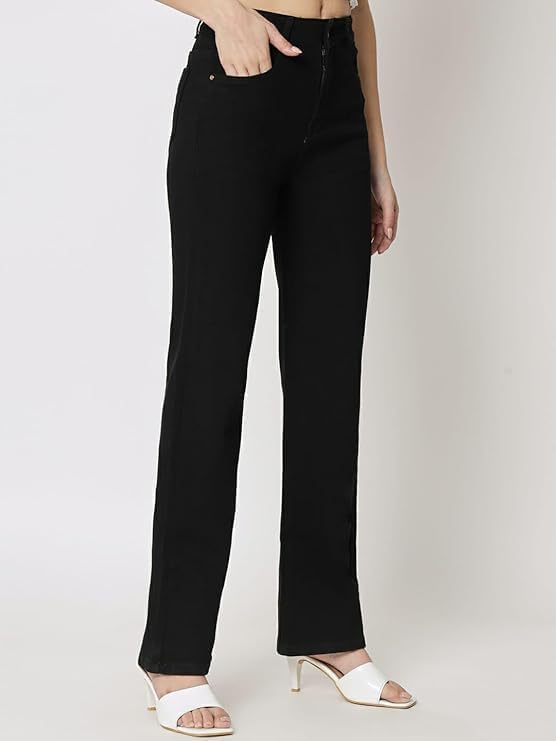 Image of CIPPY Regular Straight Fit High Rise Stretchable Jeans for Women