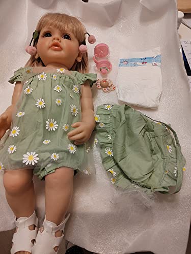 Muñeca Reborn Bebé Silicona 22 Pulgadas Cuerpo Completo miniatura 5