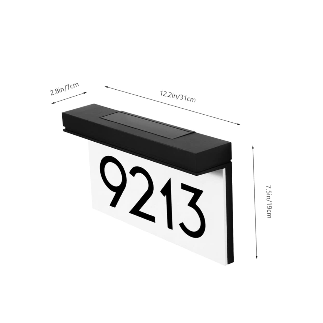 Gadpiparty 1set Lampada Solare Per Numeri Civici Con Led Illuminazione Esterna Facile Da Installare Per Visibilità Notturna e Design Moderno