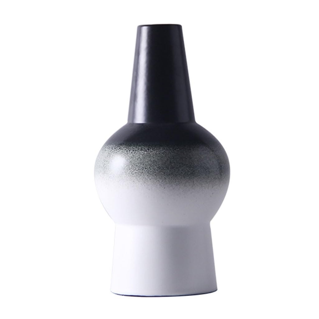 Bzgpmfud One Color Vase Desktop Flower Modern Ceramic Simple Gradient Color Device Dried Arrangement Decoration Living Room