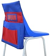 ZKOO Chairback Buddy Organizer Pockets with Name Tag Slot for Kids in 6 Pockets Keeps Student Org...