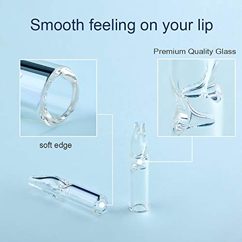 10 Pcs Reusable Glass Filter Tips, Premium Rolling Tips, Easy To Clean Rolling Mouthpiece (Flat Mouth) #TOP4