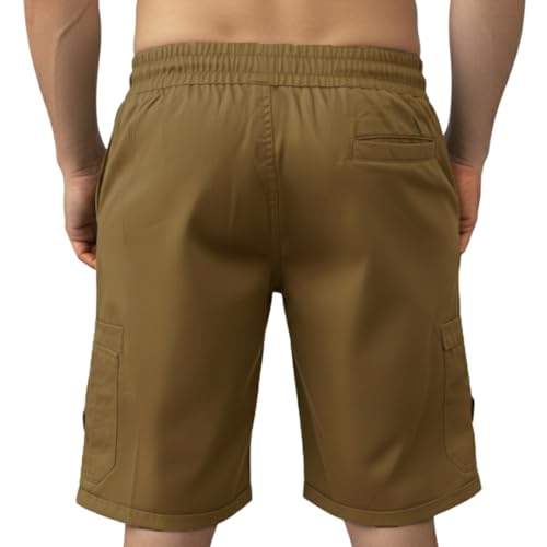 Image of NINQ Men's Half Cargo Shorts Featuring a Slim Yet Relaxed fit, Designed for Comfort. Stylish Casual Shorts with Functional Pockets, Perfect for Casual wear.