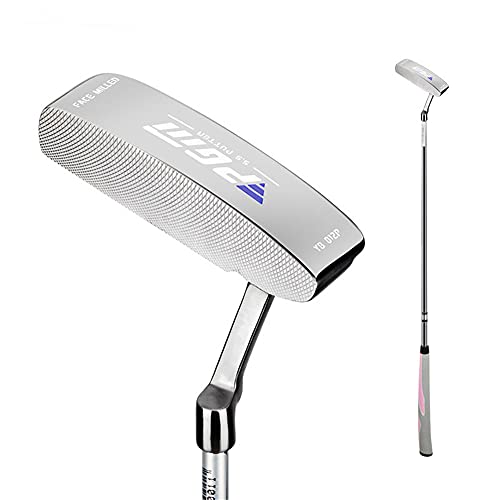 Lewa Ręka Kobiety Golf Putter Training Aid.Prąd naściskowy ze stali nierdzewnej z 3 klęskami kłamstwami na poddaszuZwiększ dokładność i kontrolę udarów.Zawiera Ball Tee do praktyki zasięgu.