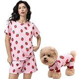 XPUDAC Matching Dog and Owner Clothes Dog Pajamas for Small Medium Dogs Stretchable Pet Onesies, Owner and Doggie Pjs are Sold Separately, XL