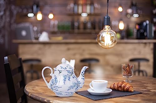 European Style Ceramic Teapot Coffee Pot Water Pot Porcelain Vintage Gift Tea Pot (Olde England Lavender) #TOP3