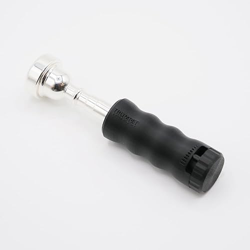 Trumpet Mouthpiece Buzzing Practice Tool – Anywhere Practice & Warm-up – One-Touch Adjustable Resistance - BRASS BUZZ TRAINER (Black)