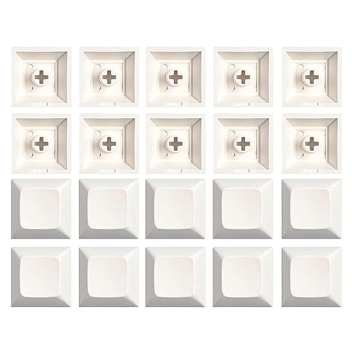 ZSYTF PBT DSA Keycaps Upgraded 1U Height For Gaming Mechanical Keyboard 20PCS 1U Blank Keycaps Multi Color DSA Keycap PBT Keycap Blank Keycap Personality Supplement Computer, White