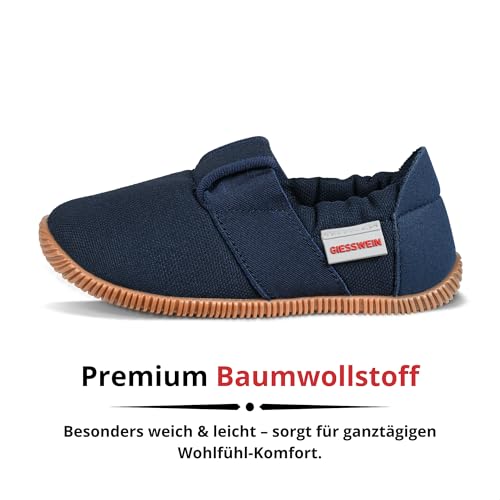 Giesswein SöLl - Slim Fit, Pantofole Piatte, Unisex - Bambini E Ragazzi, Blu 548, 28 Eu - 6