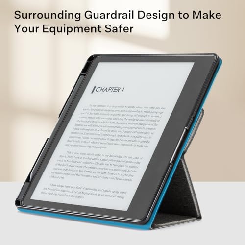 Image of CoBak Stand Case for Kindle Scribe - Premium Folio Leather Cover with Pen Holder, Auto Sleep /Wake - Compatible with 10.2 Inch Kindle Scribe (2022 /2024 Release)