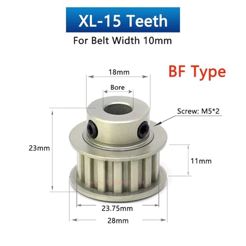 Poulie de distribution XL en aluminium dur de haute précision pour robotique - 2