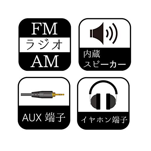 ADESSO(アデッソ) ラジオ AM FM レトロ デザイン ブラック RA-601BK